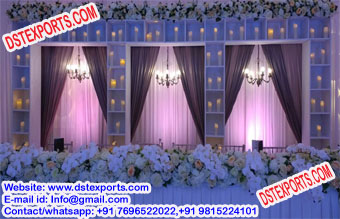 Stunning Design Wedding Stage Candle Back walls