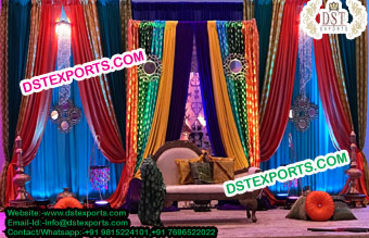 Bollywood Wedding Colourfull Backdrop Curtains